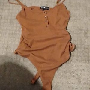 Orange/tan bodysuit